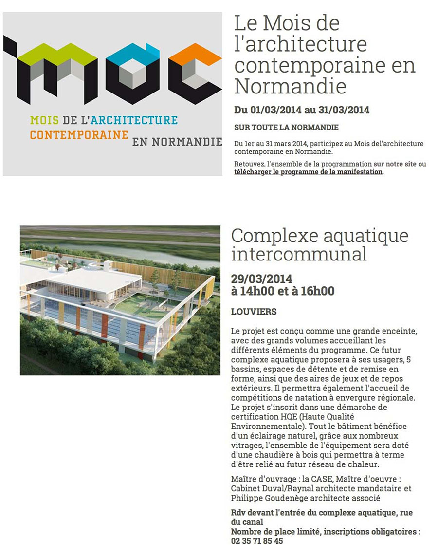 Complexe aquatique à Louviers - Goudenege architectes